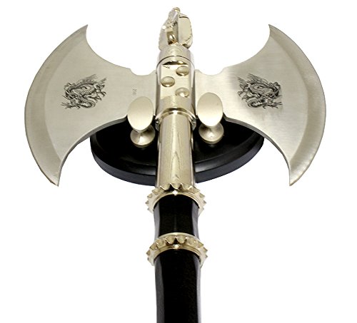 Lastworld Medieval Stainless Steel Double Blade Axe Sharp - Thumbnail 2