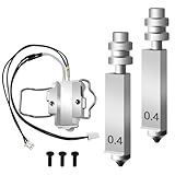 RugooSpink 2PK 0,4 mm Düse & Hotend Heizungsmontage für Kobra X 3D Priner Heizelement Komponente Kit gehärtete Düse Extruder Ersatz Hot End Heizungskomponente für Anycubic Kobra X Zubehör
