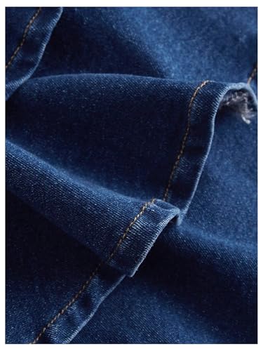 WDIRARA Women's Strapless Denim Mini Dress Bandeau Layered Ruffle A Line Bow Dresses4