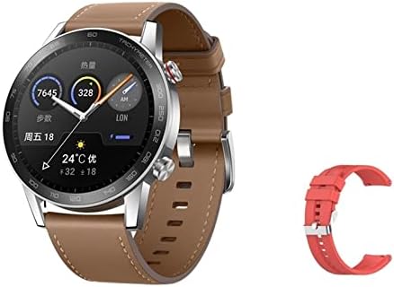 HIONRE Smart Watch 14-Day Standby Sports Fitness SmartWatc Electronic Digital (Color : Add Red Strap R)