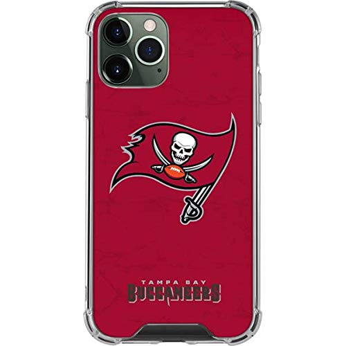 Skinit Clear Phone Case Compatible with iPhone 12 Pro - Officially Licensed NFL Tampa Bay Buccaneers Distressed Design