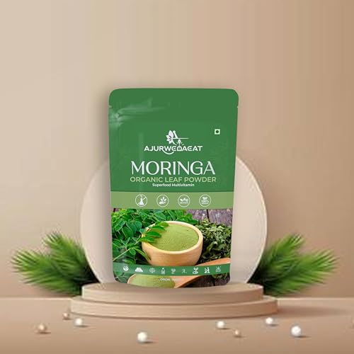 Image of Organic India Moringa Powder, Essential Nutrition Superfood, Helps Naturally Boost Energy Levels, Improves Stamina & Vitality, Rich In Vitamins & Minerals (100 GM - Pack Of 1)