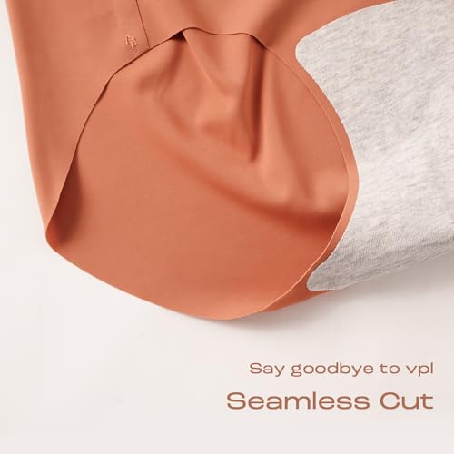 INNERSY Women's Seamless No Show Underwear Quick Dry Panties Nylon Briefs 3-Pack4