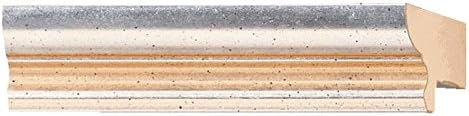 Picture Frame Moulding (Wood) 100ft Bundle - Traditional Antique Silver Finish - 0.75" Width - 7/16" Rabbet Depth