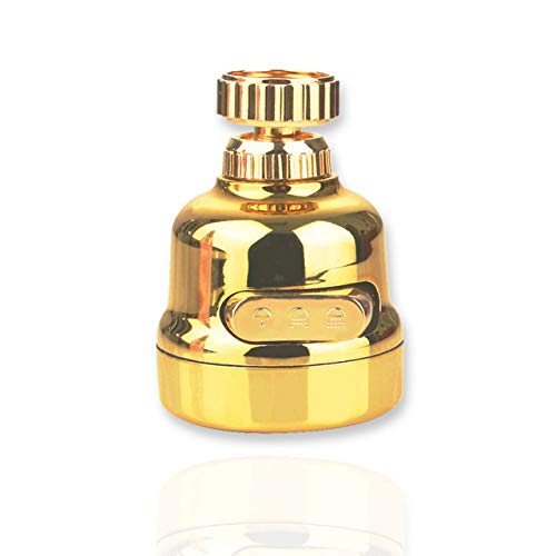 Robinet aérateur de luxe avec placage or et jet de douche booster pour salle de bain