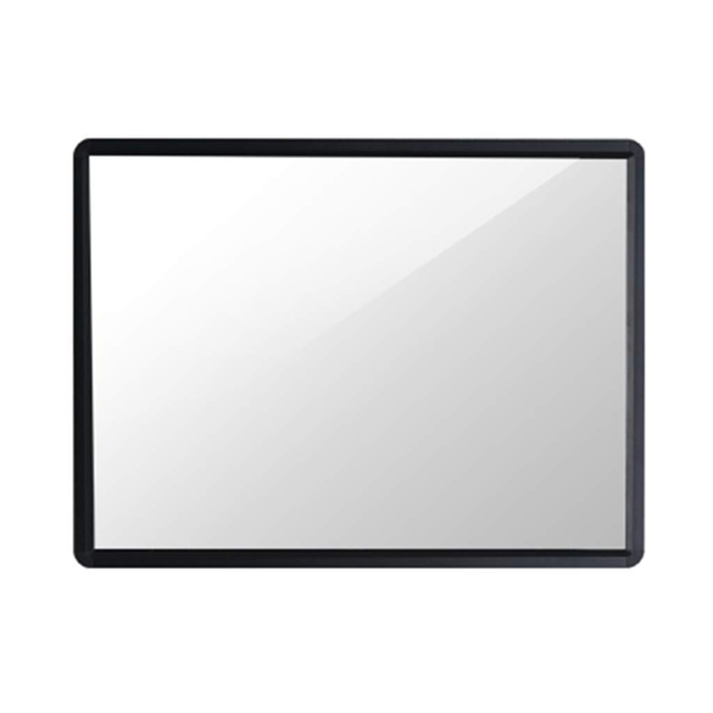 Miroir de rasage résistant à l'humidité avec cadre en métal noir mat
