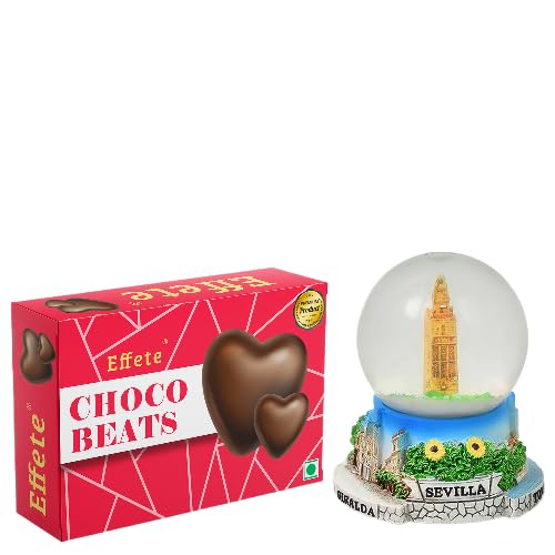 Oblivion Choco Beats Coated (32g) with Snow globes Souvenirs Showpiece 1 Pc – Elegant Gift Combo for Home, Office, Desk and Table Decor – Sweet and Souvenir Gift for Birthday and Special Occasions 2