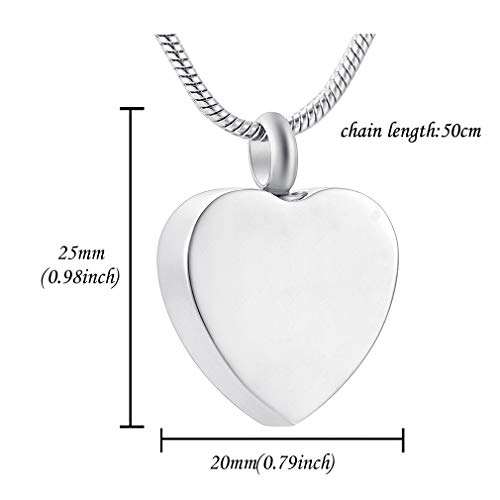 HQ Engraved Heart Cremation Jewelry Memorial Urn Ashes Holder Stainless Steel love you infinite wife Pendant Necklace (Chicken)2