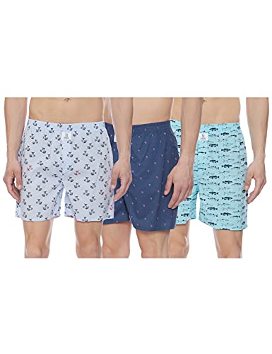 Image of Longies Men's Cotton Printed Regular Boxer Shorts