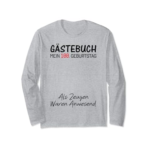 Gästebuch Mein 100. Geburtstag Libro de visitas Firma Manga Larga