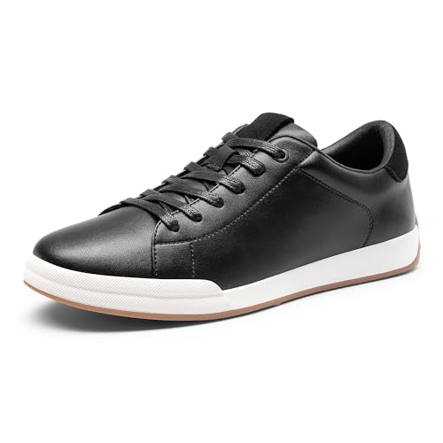 Bruno Marc Men's Casual Dress Sneakers Business Shoes Lace-up Flexible Fashion Sneakers 11 Black