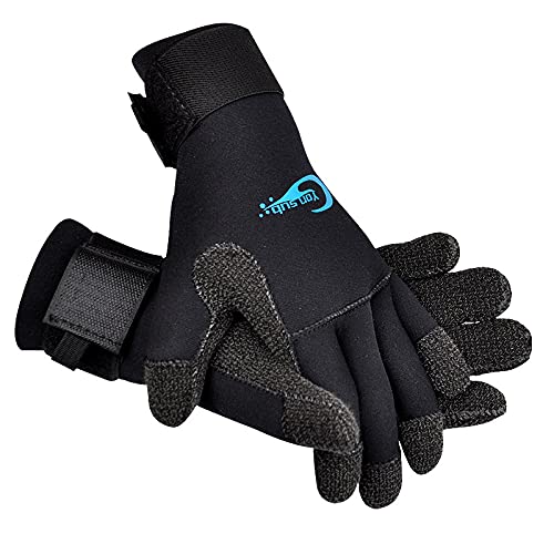 3mm Tauchen Neoprenanzughandschuhe Ausrüstung Einstellbare Schwarze Handschuhe tauchhandschuhe 19