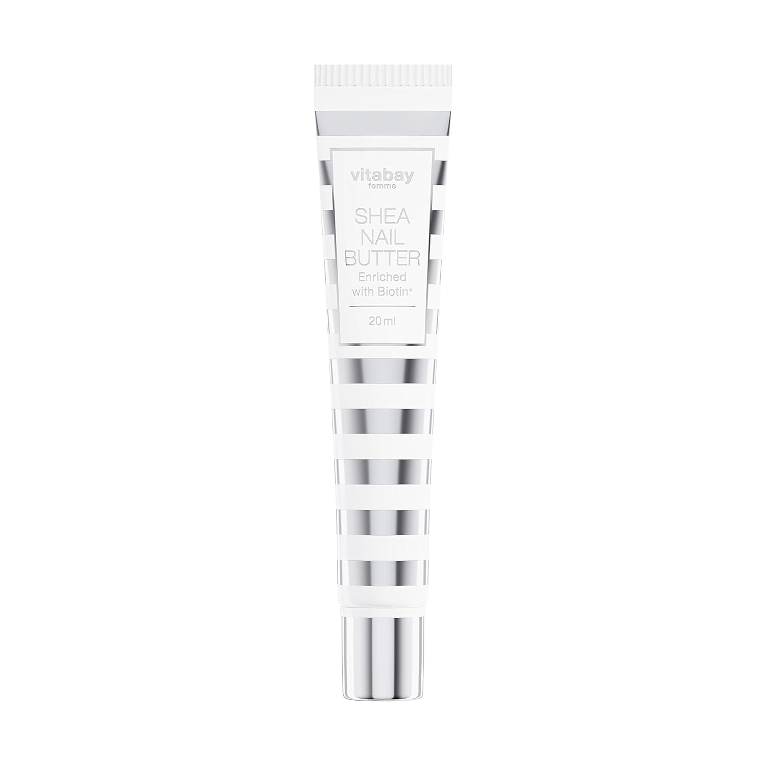 vitabay Shea Nail Butter, crema per unghie con biotina/vitamina H e burro di karitè contro unghie fragili e cuticole secche e screpolate, Burro Di Karité Per Le Unghie, 20 ml (confezione da 1)