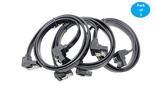 Micro Connectors Cable SATA III ángulo derecho 20" 3-Pack miniatura 2