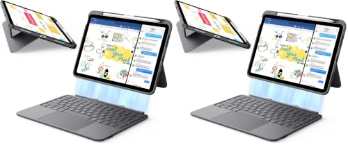 Image of ESR for iPad (A16) 11th /10th Gen Case with Keyboard, Ultra-Light (Pack of 2)