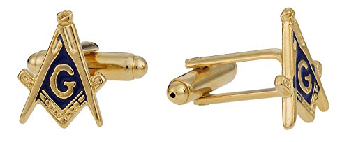 Gemelos Masónicos Dorados Cuff-Daddy con Caja miniatura 2