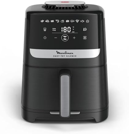 Moulinex Easy Fry Silence, air fryer, 5L, 1,5kg, Technologie Silence, Système Easy Clean & Store, Noir, EZ5528F0