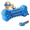 Dog Chew Toy for Aggressive Chewers, Durable Dental Cleaning Treat Toy, Food Dispensing Interactive Toy for Small, Medium & Large Dogs, Teeth Cleaning, Keep Busy, Tough Natural Rubber (Blue)