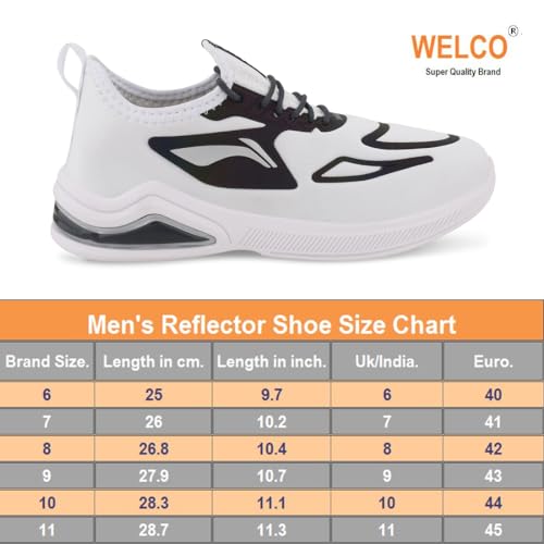 Image of WELCO Original & Genuine Reflector Shoes for Male with Memory Foam..