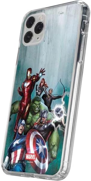 Skinit Clear Phone Case Compatible with iPhone 11 Pro - Officially Licensed Marvel Avengers Assemble Design