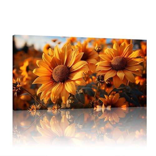 Toile de tournesol et paysage naturel 55 x 110 cm pour chambre
