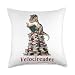 Velocireader Dinosaur Velociraptor Book Lovers Paleontology Throw Pillow