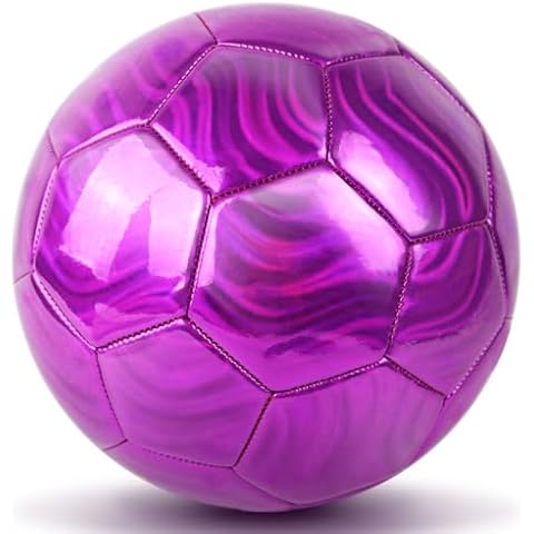 Size 4 Soccer Ball Glitter - Kids Aged 4-6 6-8 8-12 Outdoors Sports Training Ball Recreation Playing Ball Teens Girls Children Youth Back to School Birthday Cover