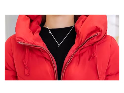 Veste rembourrée épaisse et parka d'hiver coupe longue style coréen pour femme - 4