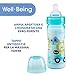 Chicco Biberón de flujo medio de plástico con tetina de silicona Imagen de Chicco Biberón de flujo medio de plástico con tetina de silicona