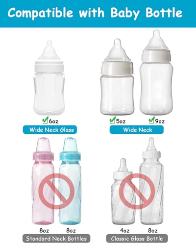 Straw Nipples for Evenflo Balance Wide Neck Bottles, Soft 100% Silicone Wide Neck Sippy Straw Nipples, 8m+, 4 Count