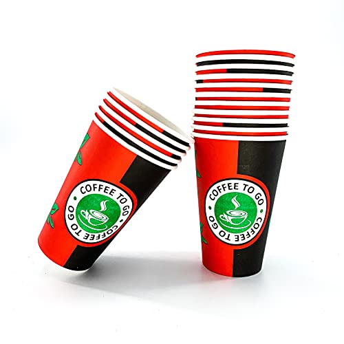 Enpack 1000 Kaffeebecher - 300ml / 12oz 80mm - Einwegbecher - Hitzebeständige To Go Becher - Recycelbar Einwegbehälter für Kaffee/Tee/Kakao - Getränkebecher- Cup Cover