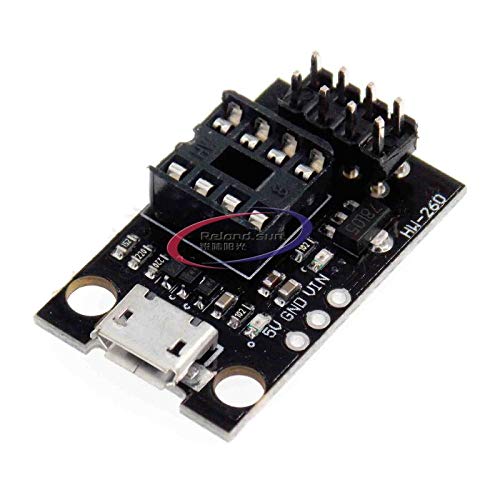 Reland Sun Pluggable Development Board for ATtiny13A/ATtiny25/ATtiny45/ATtiny85 Programming Editor Micro USB Power Connector