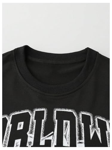 Men's Oversized Graphic Sweatshirt Long Sleeve Crewneck Rhinestone Y2K Pullover Tops Streetwear3