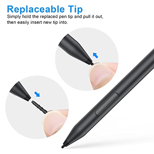 Stylus Pen For Microsoft Surface Pro 9/8/7, Compatible With Surface Pro X/9/8/7/6/5/4/3, Surface Go 3/2, Surface Laptop 5/4/3/2, Surface Book 3/2, Palm Rejection 1024 Pressure (Black) #TOP5