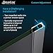 DreamLine Unidoor Plus 46 in. W x 34 3/8 in. D x 72 in. H Frameless Hinged Shower Enclosure in Chrome, SHEN-24460340-01