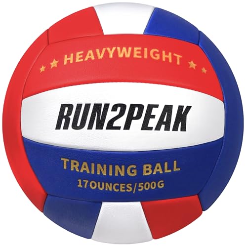 Ballon de volleyball lesté RUN2PEAK ZPQ18 haute résistance en rouge et bleu