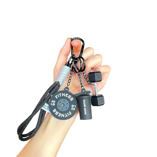 Image of Aesthetic Keychain, Detachable Dumbbell Keychain for Gym Enthusiasts, Cute Aesthetic Phone Charms for Girls, Silicone Bag Charms for Handbags, Fitness Gym Gifts