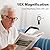 10X Magnifying Glass with Light, Rechargeable Magnifier with 3 Color Modes, Lighted Magnifying Glass Handheld for Seniors Reading Low Vision, Inspection, Close Work