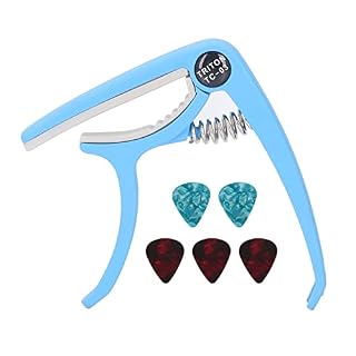 Agatige Capo de Guitare, Ensemble de Capo de Guitare électrique à dégagement Rapide avec médiators de Guitare 5PCS pour… – Image 4