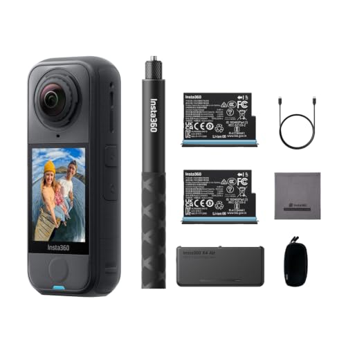 Insta360 X4 Air Starter-Power-Bundle, 8K 360°-Cam, KI-App, sofort bereit – Ansicht 1