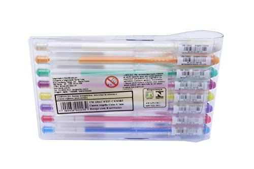 Caneta Gel SIGNO Angelic Color UM-120AC, Uni-Ball, Estojo c/8 unidades sortidas