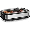 Electactic Smokeless Electric Grill & Griddle for Indoor Cooking, Nonstick Contact Grill with 6-Level Temperature Control, Dishwasher Safe Plates, Auto Shut-Off, Ideal for Kitchen, Apartment, Home