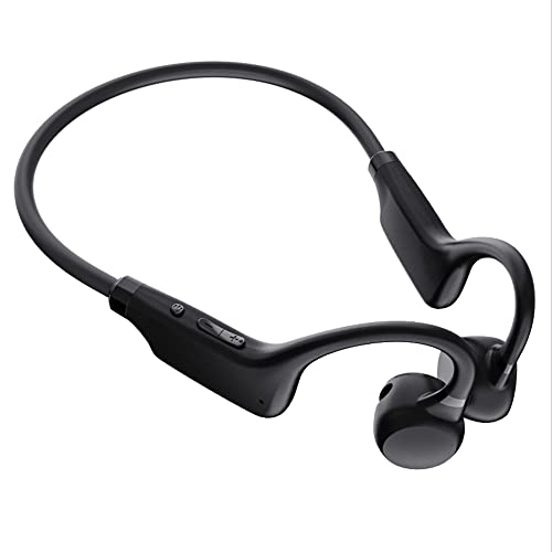Premium Bone Conduction Headphones Newly Open-Ear Sport Headphones — Noise Cancelling Earphones - Built-in Mic Sweat Resistant Earphones Headset for Workouts and Running with Deep Base (X1-Black)