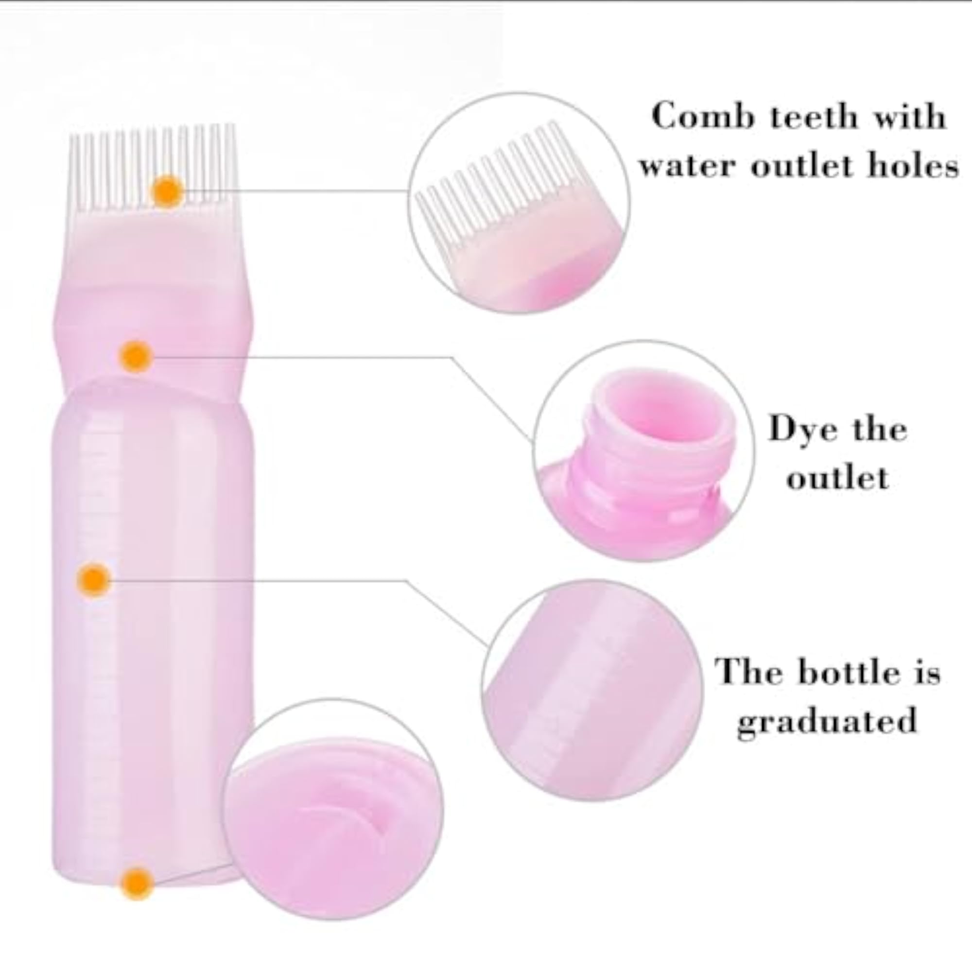 Hair Oil Applicator Bottle with Comb for Scalp
