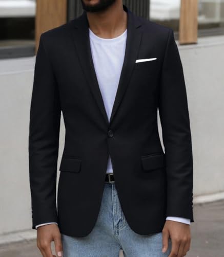 Beninos Mens Blazer Jacket Slim Fit Casual One Button Sport Coats2