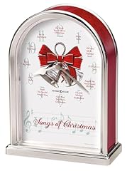 Howard Miller Songs of Christmas Table Clock 645 820 ? Silver Finished Arch, Red Marble Tone Sides photo Howard Miller Songs of Christmas Table Clock 645 820 ? Silver Finished Arch, Red Marble Tone Sides