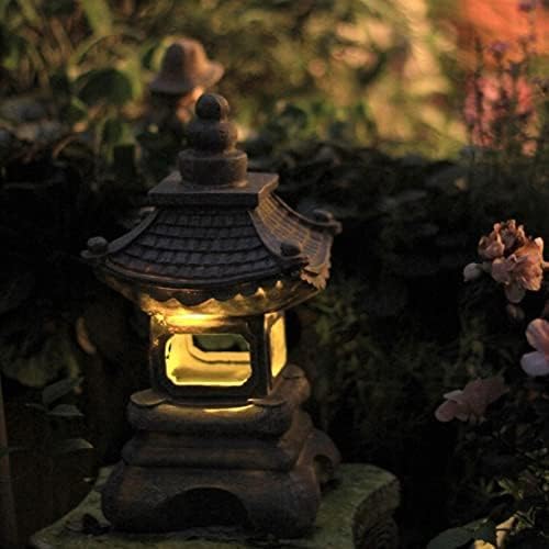 YONGHUHU Tachi Gata Solar Zen Garden Lights Lantern Outdoor Pagoda Light Waterproof Solar Garden Lamp Statue Farmhouse Balcony Creative Decoration Lamp,Enchanting12 photo 3
