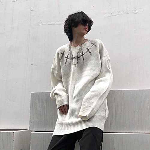 Zwart Cross Punk Trui Dames Gothic Fairy Grunge Harajuku Lange Mouw Knit Pullovers Vintage Kleding Koreaanse Mode - Image 3