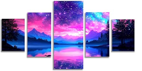 Kit broderie diamant violet paysage F784 | Évadez-vous avec l'art créatif