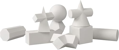 Miniatura 2 de Clobeau Manualidades 3D de geometría de yeso bosquejo básico de herramientas de aprendizaje de 2 pulgadas, mini molde de geometría de resina,